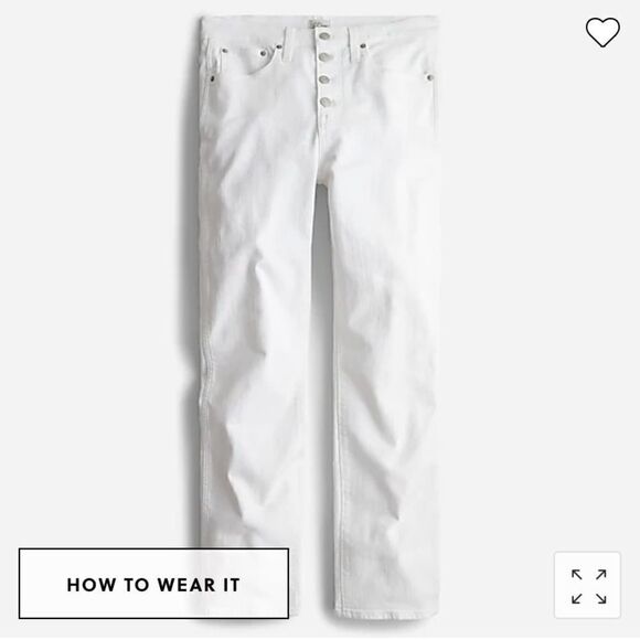 J. Crew Tall 10" vintage slim-straight jean in white* - Picture 1 of 8